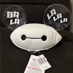 Disney Parks White Baymax Nurse Ear Hat Cap With Clear Ears